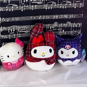 Hello Kitty Kuromi & My Melody Flannel Edition Original Squishmallows Plushies